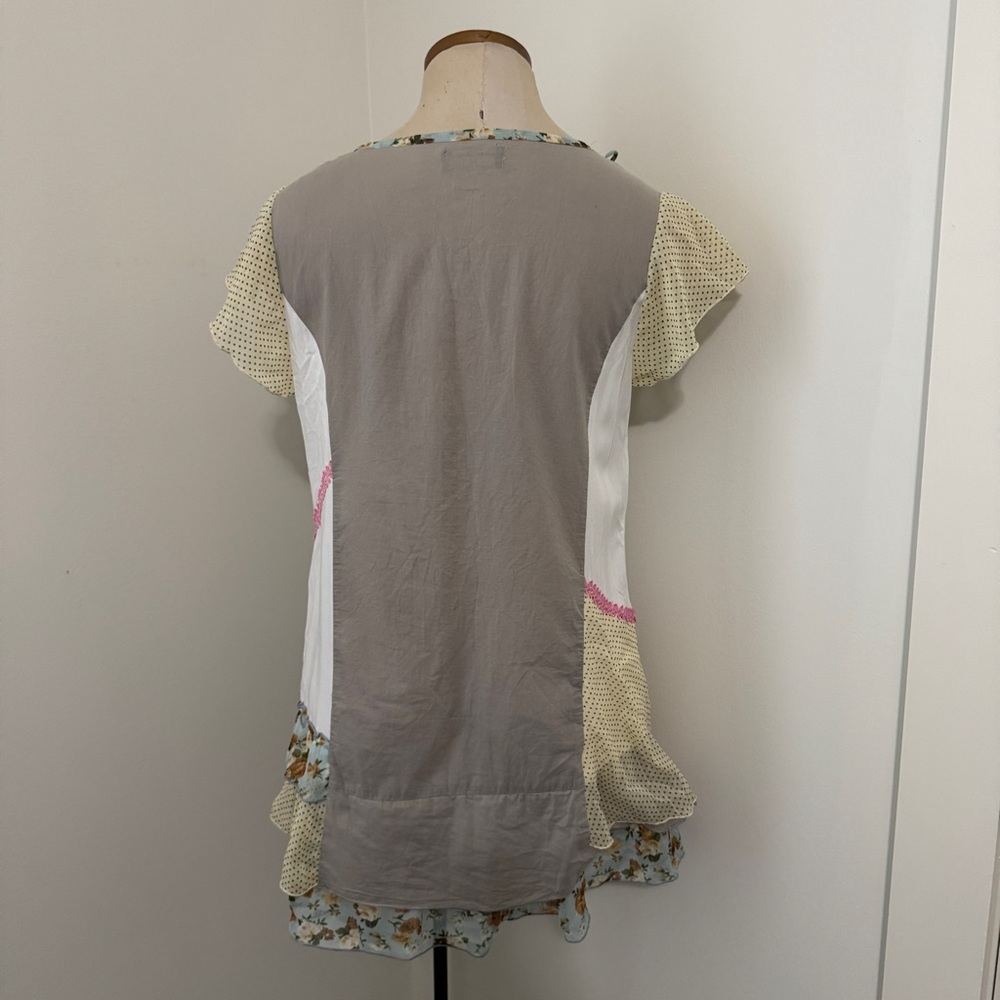 Sacred Threads Small Tunic Top ~ Patchwork Floral… - image 2